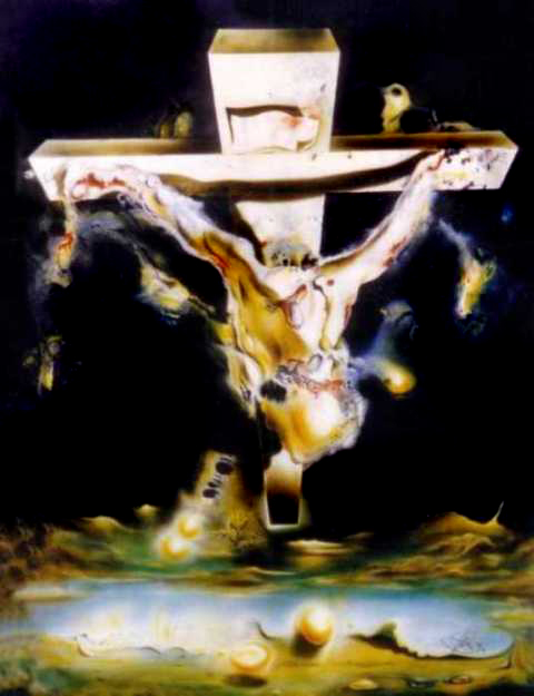 Acrylbilder - Moderne Kunst: Christus des Heiligen Johannes vom Kreuz nach Salvador Dali
