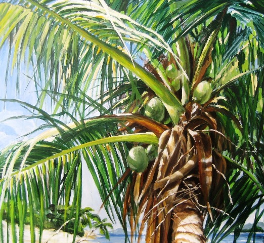 Mahè, Seychellen, Kokospalme